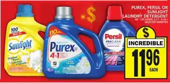 Food Basics PUREX, PERSIL OR SUNLIGHT LAUNDRY DETERGENT offer