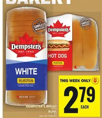 Food Basics DEMPSTER'S BREAD OR BUNS offer
