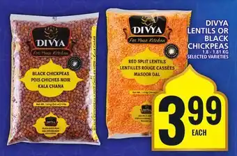 Food Basics DIVYA LENTILS OR BLACK CHICKPEAS offer