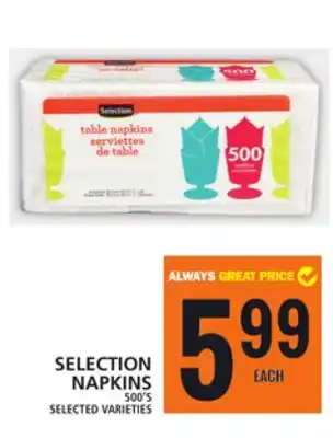 Food Basics SELECTION NAPKINS offer
