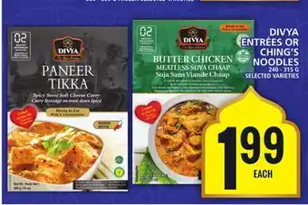 Food Basics DIVYA ENTRÉES OR CHING'S NOODLES offer