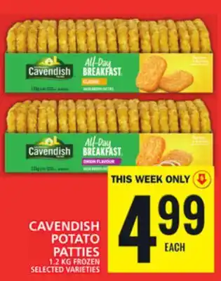 Food Basics CAVENDISH POTATO PATTIES offer