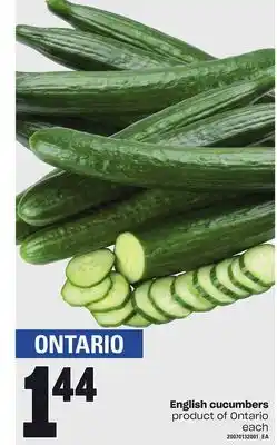 Loblaws ENGLISH CUCUMBERS offer