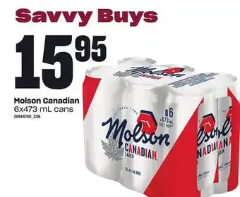 Loblaws MOLSON CANADIAN, 6x473 mL cans offer
