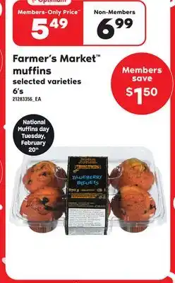 Loblaws FARMER'S MARKET MUFFINS, 6'S offer