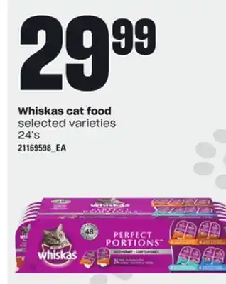 Loblaws WHISKAS CAT FOOD, 24's offer