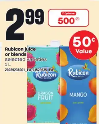Loblaws RUBICON JUICE OR BLENDS, 1 L offer