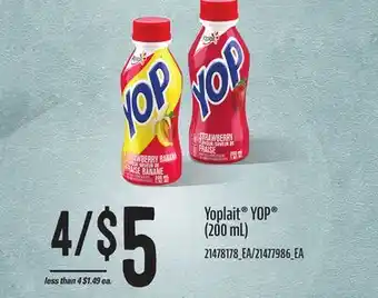 Loblaws YOPLAIT YOP , (200 mL) offer
