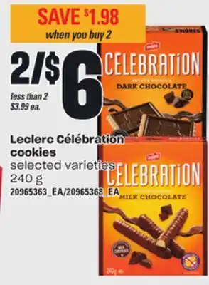 Loblaws LECLERC CÉLÉBRATION COOKIES, 240 G offer