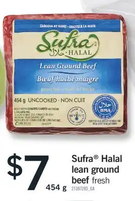 Fortinos SUFRA HALAL LEAN GROUND BEEF 454 G offer