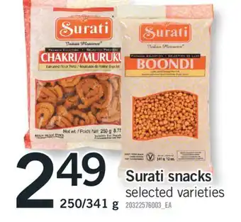 Fortinos SURATI SNACKS, 250/341g offer