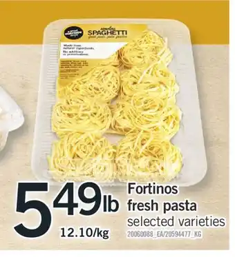 Fortinos FORTINOS FRESH PASTA offer