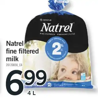 Fortinos NATREL FINE FILTERED MILK, 4 L offer