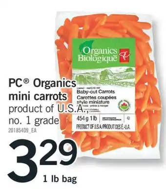 Fortinos PC ORGANICS MINI CARROTS offer