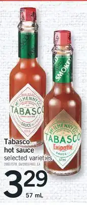 Fortinos TABASCO HOT SAUCE, 57 mL offer