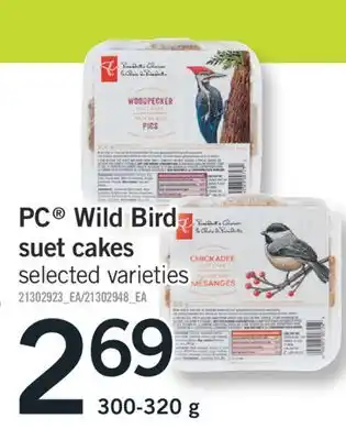 Fortinos PC WILD BIRD SUET CAKES, 300-320 g offer