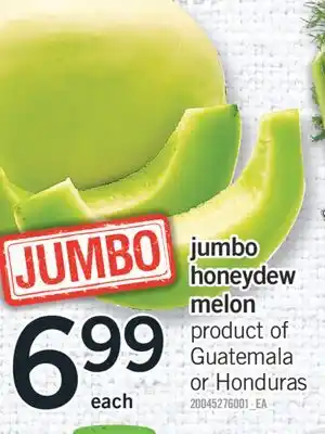 Fortinos JUMBO HONEYDEW MELON offer