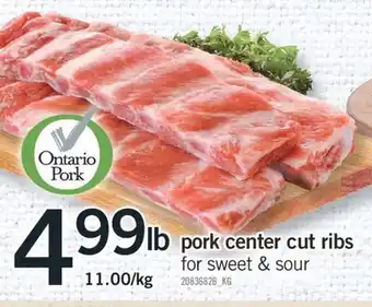 Fortinos PORK CENTER CUT RIBS offer