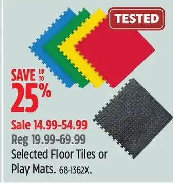 Canadian Tire Funplay Selected Floor Tiles or Play Mats offer