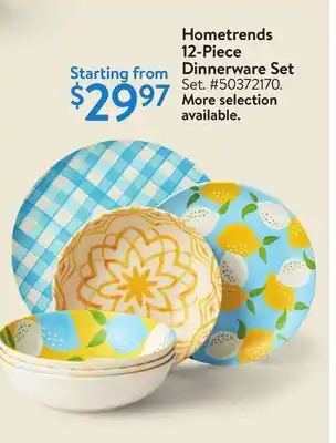 Walmart Hometrends 12-Piece Dinnerware Set offer
