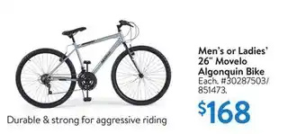 Walmart Men's or Ladies' 26 Movelo Algonquin Bike offer