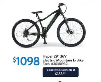 Walmart Hyper 29 36V Electric Mountain E-Bike offer