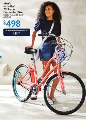 Walmart Men's or Ladies 26 Hyper Commuter Bike offer