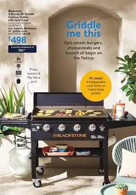 Walmart Blackstone 4-Burner 36 Griddle Cooking Station with Hard Cover offer