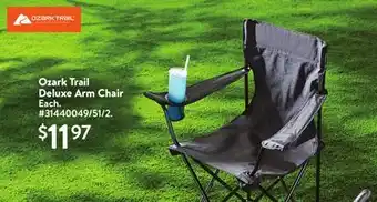 Walmart Ozark Trail Deluxe Arm Chair offer