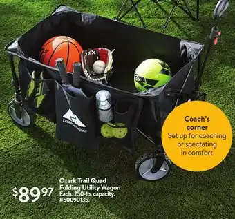 Walmart Ozark Trail Quad Folding Utility Wagon offer