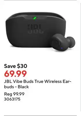 Staples JBL Vibe Buds True Wireless Earbuds - Black offer