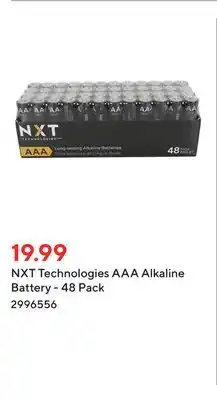 Staples NXT Technologies AAA Alkaline Battery - 48 Pack offer