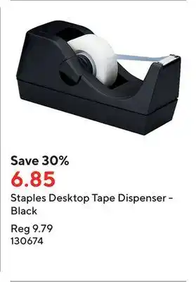 Staples Staples Desktop Tape Dispenser - Black offer
