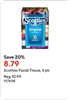 Staples Scotties Facial Tissue, 6 pk offer