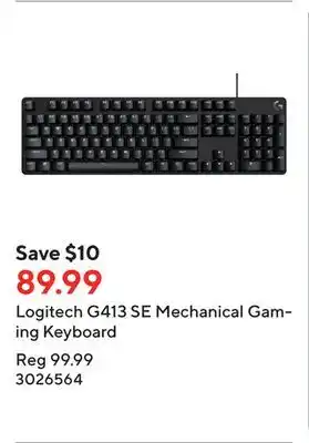 Staples Logitech G413 SE Mechanical Gaming Keyboard offer