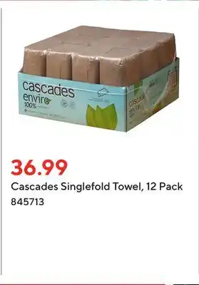 Staples Cascades Singlefold Towel, 12 Pack offer