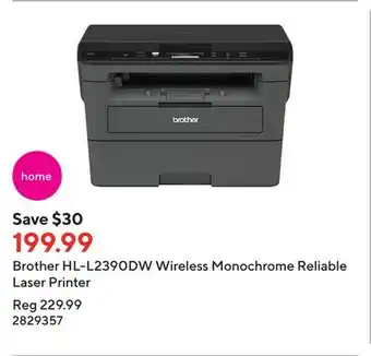Staples Brother HL-L2390DW Wireless Monochrome Reliable Laser Printer offer