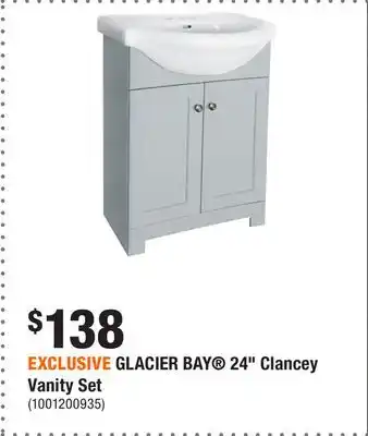 Home Depot EXCLUSIVE GLACIER BAY 24 Clancey Vanity Set offer