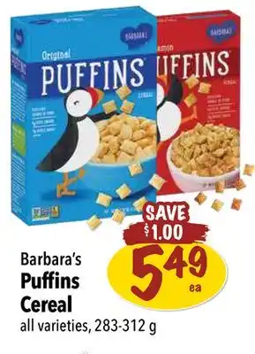 Farm Boy Barbara's Puffins Cereal offer