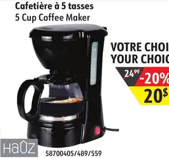 Sushi Shop Hauz 5 Cup Coffee Maker offer