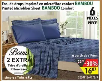 Sushi Shop Printed Microfiber Sheet BAMBOO Comfort offer