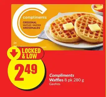 FreshCo Compliments Waffles 8 pk 280 g offer