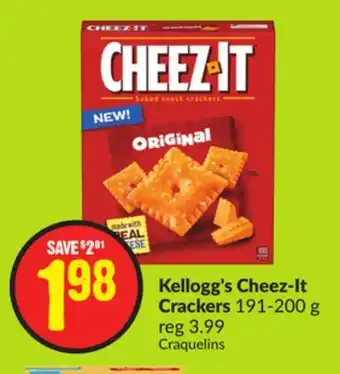 FreshCo Kellogg's Cheez-It Crackers 191-200 g offer