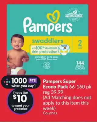 FreshCo Pampers Super Econo Pack 66-160 pk offer