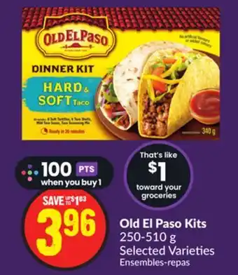 Chalo FreshCo Old El Paso Kits 250-510 g Selected Varieties offer
