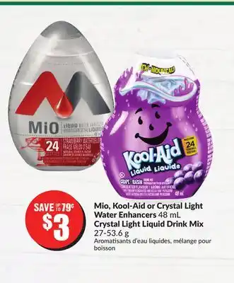 Chalo FreshCo Mio, Kool-Aid or Crystal Light Water Enhancers 48 mL Crystal Light Liquid Drink Mix 27-53.6 g offer
