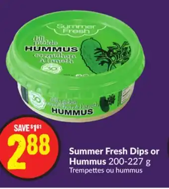 Chalo FreshCo Summer Fresh Dips or Hummus 200-227 g offer