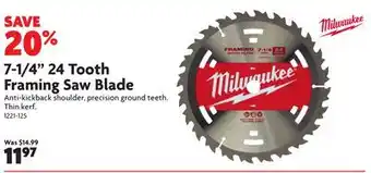 Home Hardware 7-1/4 24 Tooth Framing Saw Blade offer