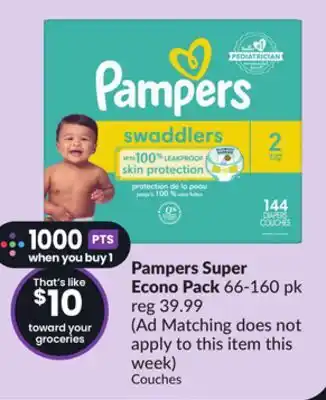 Chalo FreshCo Pampers Super Econo Pack 66-160 pk offer
