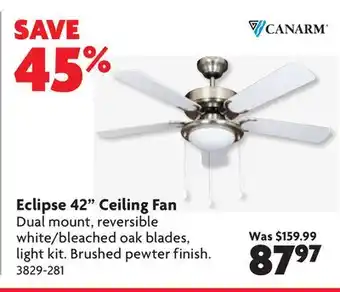 Home Hardware Eclipse 42 Ceiling Fan offer